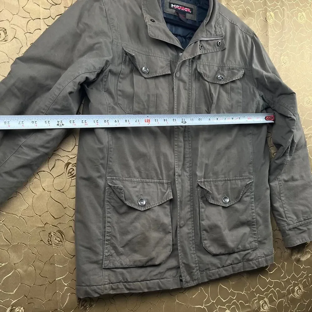 Hawkers-co Men's Grey and Khaki Jacket L